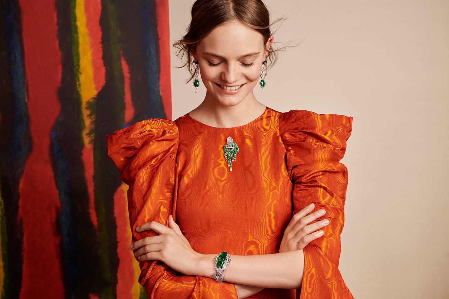 Украшения с изумрудами Van Cleef & Arpels из коллекции Romeo and Juliet, в том числе браслет 'Lovers Path' из белого золота с колумбийскими изумрудами 14.17ct, 13.71ct, 11.90ct и бриллиантами