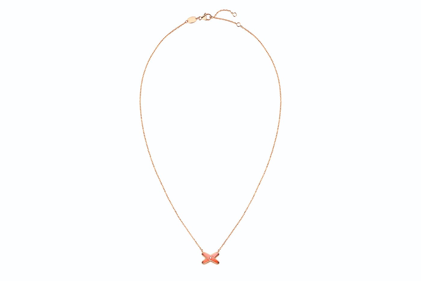 Колье Chaumet из коллекции Liens из розового золота с лаком и бриллиантами
