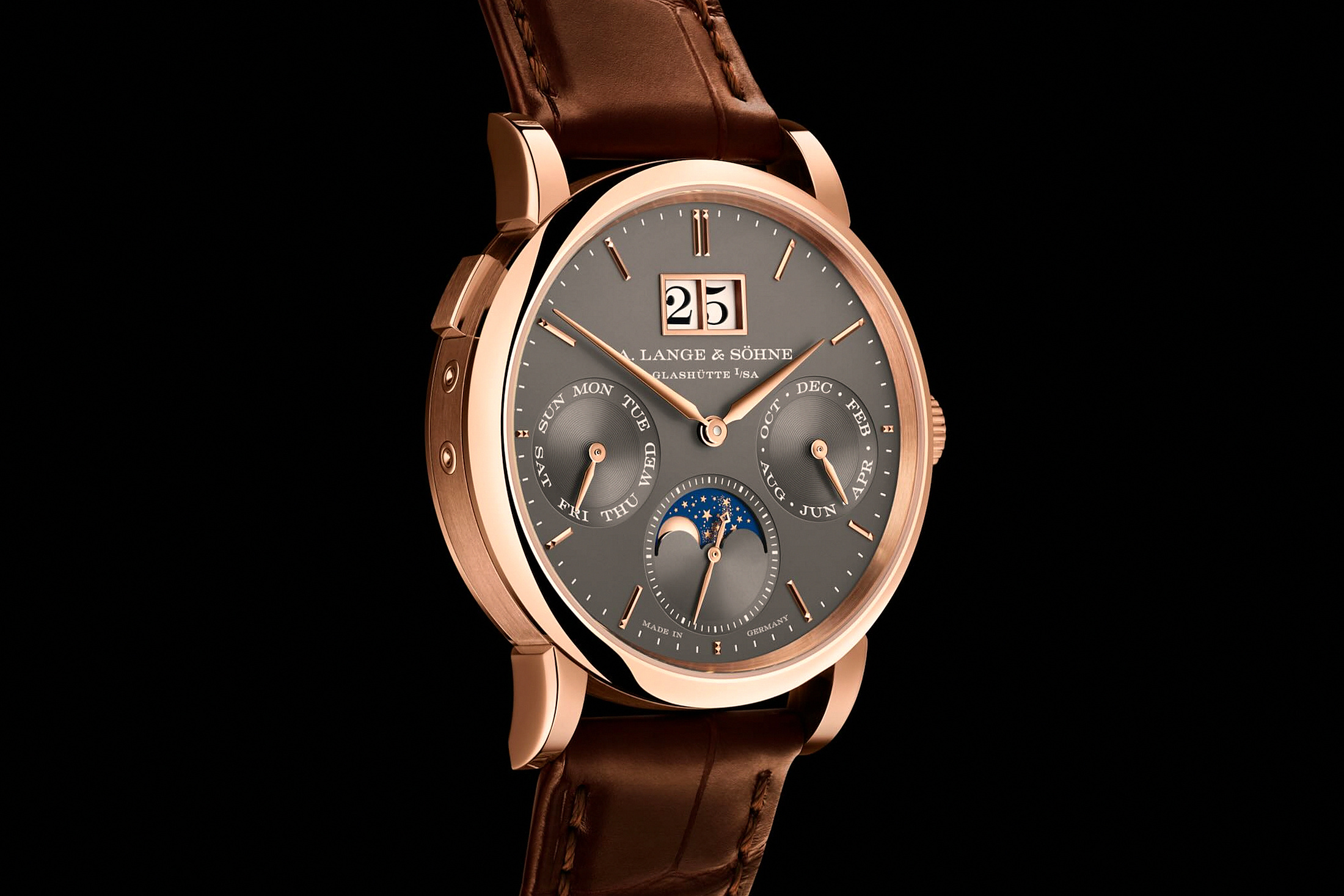 Saxonia Annual Calendar 36 мм в розовом золоте